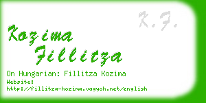 kozima fillitza business card